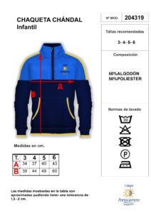 CHAQUETA CHANDAL INFANTIL